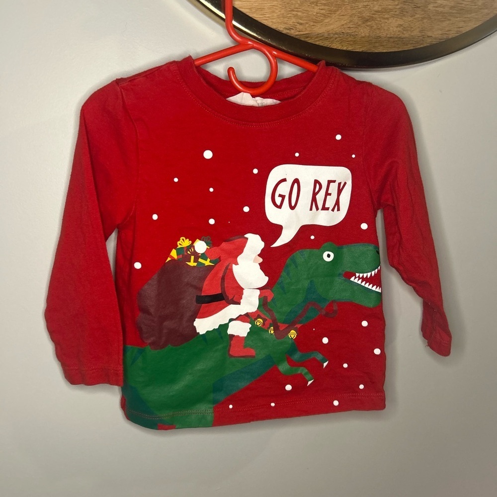 5 For $30 H&M Red Santa Dinosaur Long Sleeve Tee​